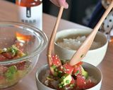燻製魚醤でスペシャルなアボカド鮭丼作り方7写真