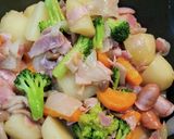 学校給食365日‥ジャガイモのベーコン煮作り方7写真