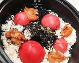 アラジントースターひじきトマト炊込みご飯作り方1写真