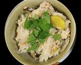 土鍋で作る秋鮭と秋の味覚の炊き込みご飯作り方4写真