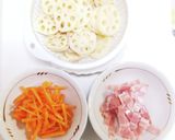 簡単1品！洋風れんこんベーコンきんぴら作り方1写真