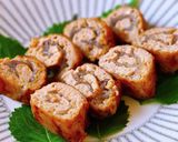 簡単！ライスペーパーでロールハンバーグ作り方9写真