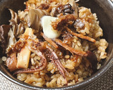 あたりめとイカの黒舞茸炊き込みご飯作り方8写真