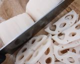 簡単★水煮レンコンのきんぴら作り方1写真