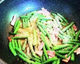 いんげんとベーコンのニンニク味噌炒め作り方4写真