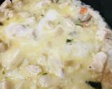 ちょっと雑炊活用●鶏きのこ&チーズ雑炊作り方3写真