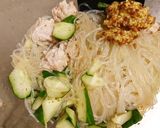 鶏ひき肉団子の春雨サラダ作り方4写真
