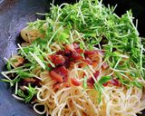 ポークジャーキーと豆苗のペペロンチーノ作り方4写真
