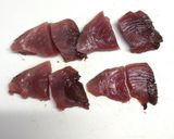 鰹の刺身をパクチーで作り方2写真