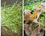 オイスターソースだけ！豚バラ肉の豆苗炒め作り方4写真