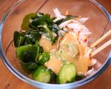 きゅうりとカニカマのからし酢味噌和え☆作り方3写真