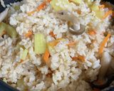 さつまいもとしめじの炊き込みご飯作り方4写真