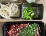 蓮根とピーマンのプルコギ味付けの肉炒め作り方1写真