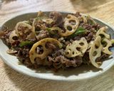 蓮根とピーマンのプルコギ味付けの肉炒め作り方4写真
