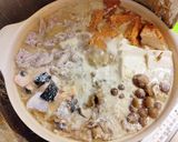 鮭と豚肉の豆乳鍋作り方3写真