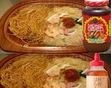 美味ドレ蜂蜜トムヤムナンプラー皿うどん！作り方1写真