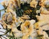 豚こまぎれ肉の塩生姜焼き生玉丼作り方4写真