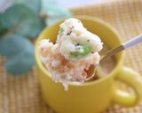 鮭フレークとチーズのレンチン蒸しパン作り方7写真