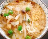 あったか、野菜と揚げ玉のにゅうめん作り方5写真