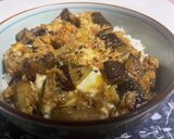 茄子の玉とじ丼作り方6写真