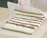 抹茶とあんこのロールケーキ作り方29写真