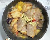 豚バラ肉と厚揚げとナスの生姜炒め作り方7写真