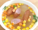 ソーセージとミックスベジタブルのスープ作り方4写真