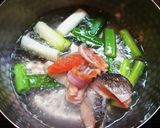 銀鮭と白ねぎの酒粕入り味噌汁作り方2写真
