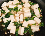 つゆむらさき、豆腐、ツナ缶の卵とじ作り方2写真