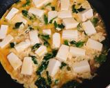 つゆむらさき、豆腐、ツナ缶の卵とじ作り方3写真