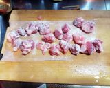 豚コマ団子と茄子の甘酢生姜炒め作り方2写真