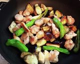 豚コマ団子と茄子の甘酢生姜炒め作り方4写真