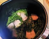 豆苗と海老餃子のスープ作り方5写真