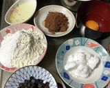 ココアとチョコチップのマフィン5個分作り方1写真