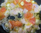トマトとチーズのベーコン卵とじ作り方3写真