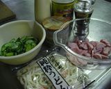 節約!我が家の簡単「うどんサラダ」♪作り方1写真