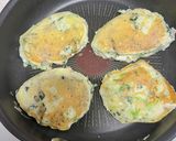 〜離乳食〜ほうれん草と豆腐のホットケーキ作り方5写真