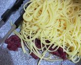 コンビーフのカルボナーラ風作り方6写真