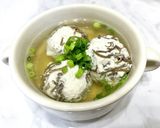 もずくと豆腐入り鶏団子スープ作り方10写真
