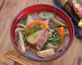 秋の食材たっぷり美味しい豚汁作り方8写真