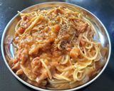 ✨唐辛子ツナクリームパスタ作り方5写真