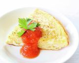 【にんにくと青唐辛子のチーズオムレツ】作り方7写真