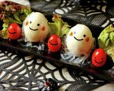 ライスペーパーと卵でハロウィンおばけ♪作り方10写真