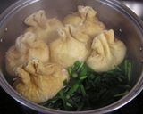 ふっくら玉子巾着とニラの煮物作り方3写真