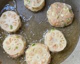 蓮根挟みつくね　鶏ガラ出汁あんかけ作り方3写真