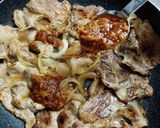 とろ〜り卵で食べるかんたんしょうが焼き作り方4写真