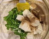 菊菜と木綿豆腐の生ハム卵サラダ作り方3写真