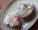 パリおにぎり★チーズおかか梅しそおにぎり作り方4写真