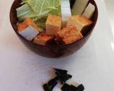 白菜と厚揚げのかんたん味噌汁作り方1写真
