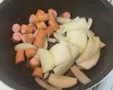 シャウエッセントマトソースパスタ作り方2写真